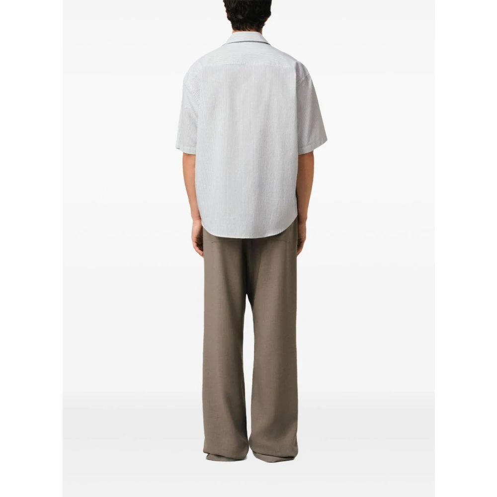 Ami Paris Wit shirt met korte mouwen en logomotief White Heren