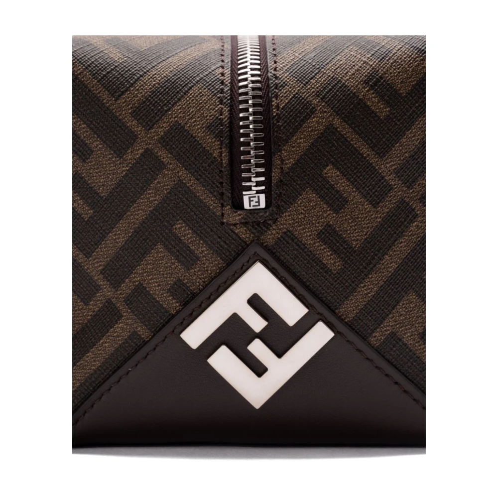 Fendi Bruine Leren Schoudertas Brown Heren