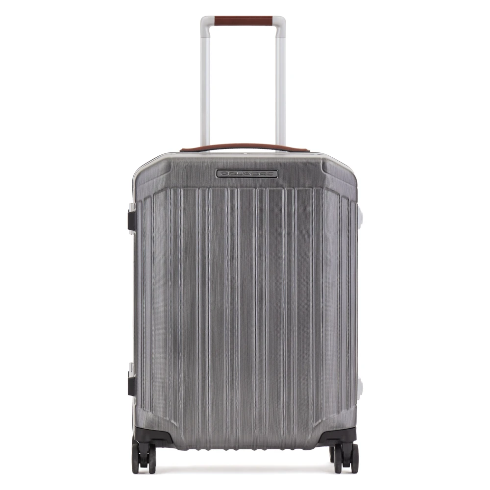 Piquadro Unisex Grau Ultra Slim Hartschalentrolley In Handgepäckgröße
