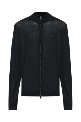 Cardigan med dragkedja och polokrage