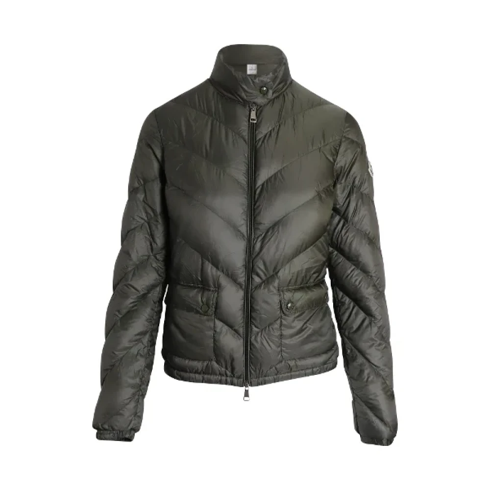 Pre-owned Gronn polyester Moncler jakke
