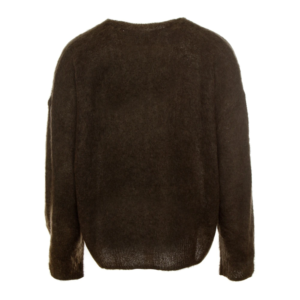 Isabel marant Jacquard Logo Wol Mohair Trui Brown Heren