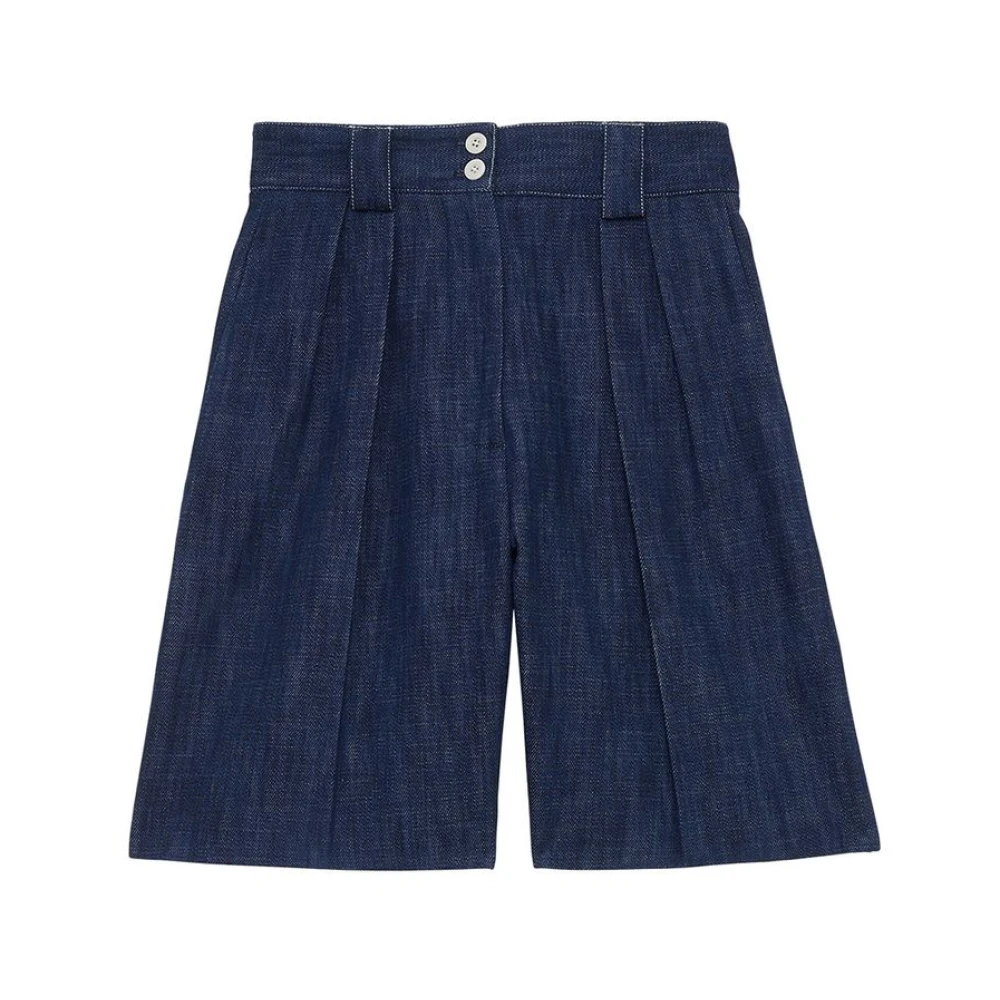 Ines De La Fressange Paris Odette katoenen shorts Blue Dames