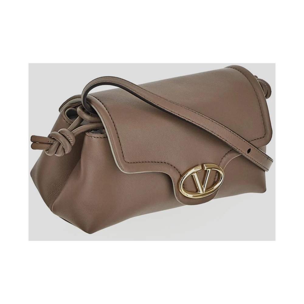 Valentino Garavani Leren Mini Tas Beige Dames