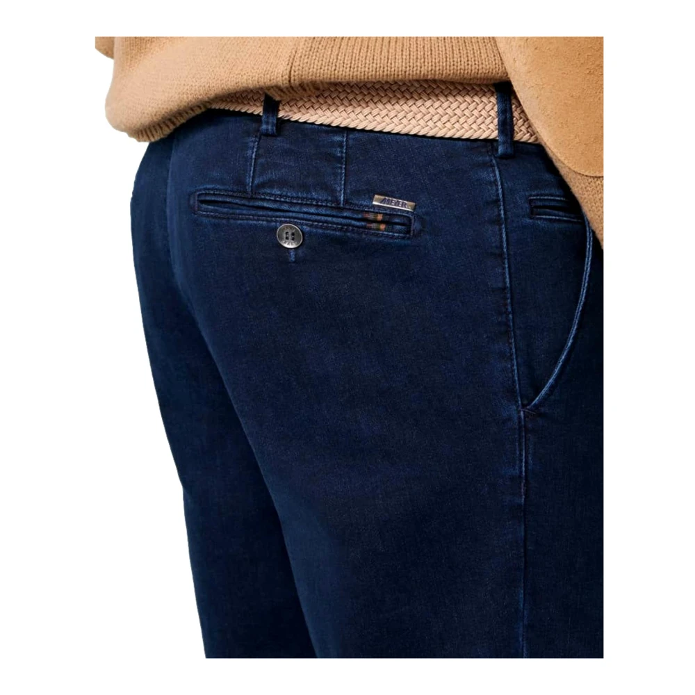 Meyer Moderne pasvorm denim broek Bonn blauw Blue Heren