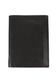 Pre-owned Black Veau Graine Leather Wallet