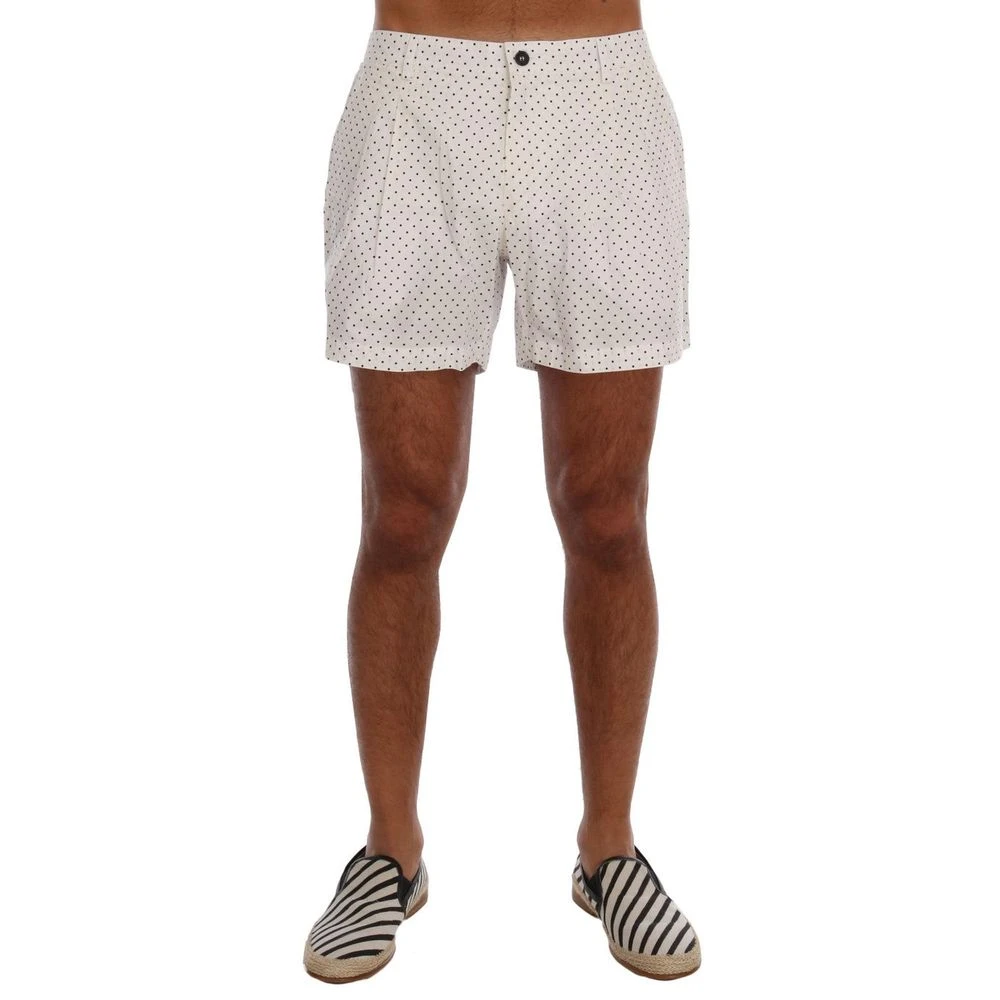Dolce & Gabbana Polka Dot Strandkleding voor Vrouwen White Dames