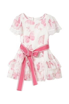 yellow-butterfly-print-ruffle-dress