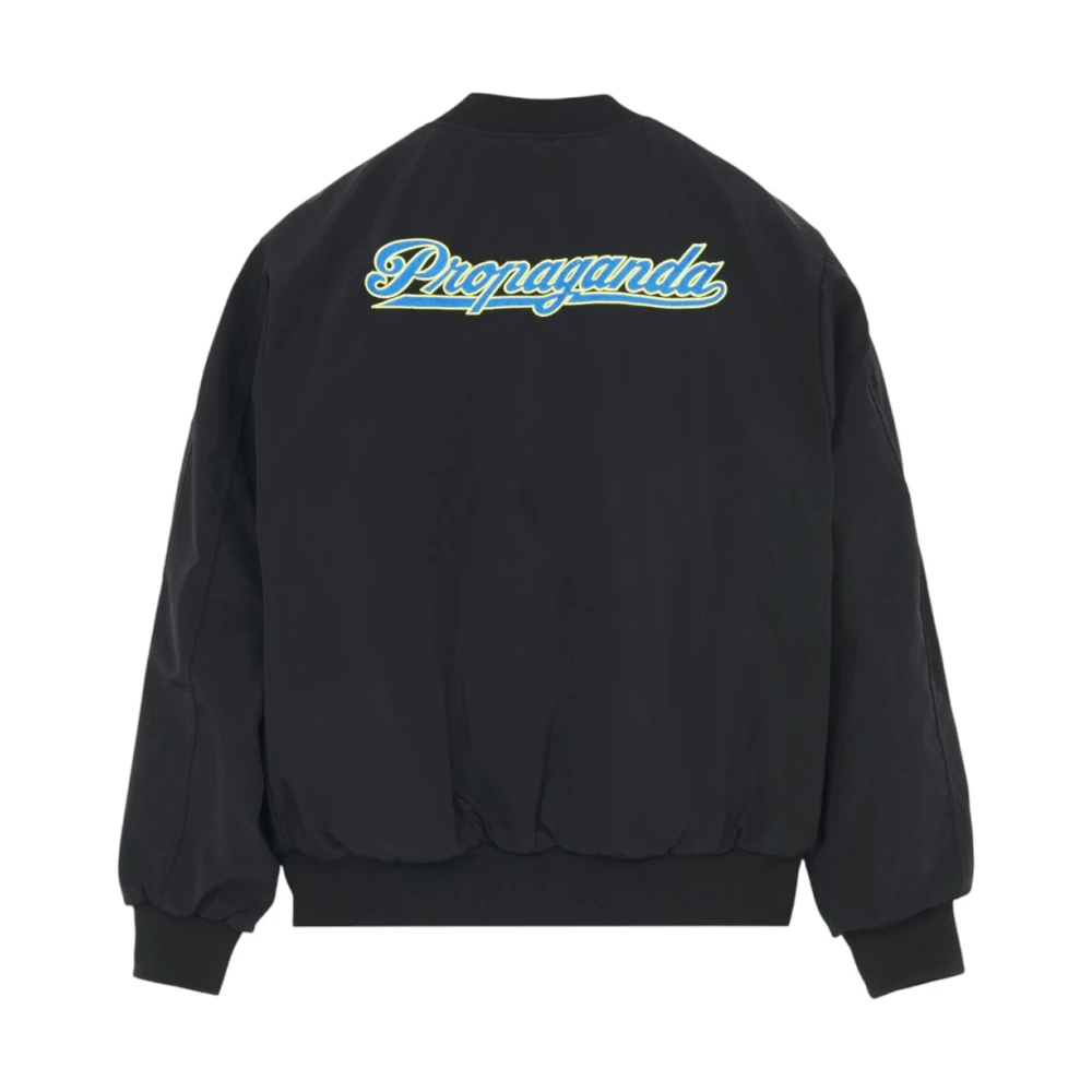 Propaganda Zwarte Bomberjack met Unieke Details Black Heren