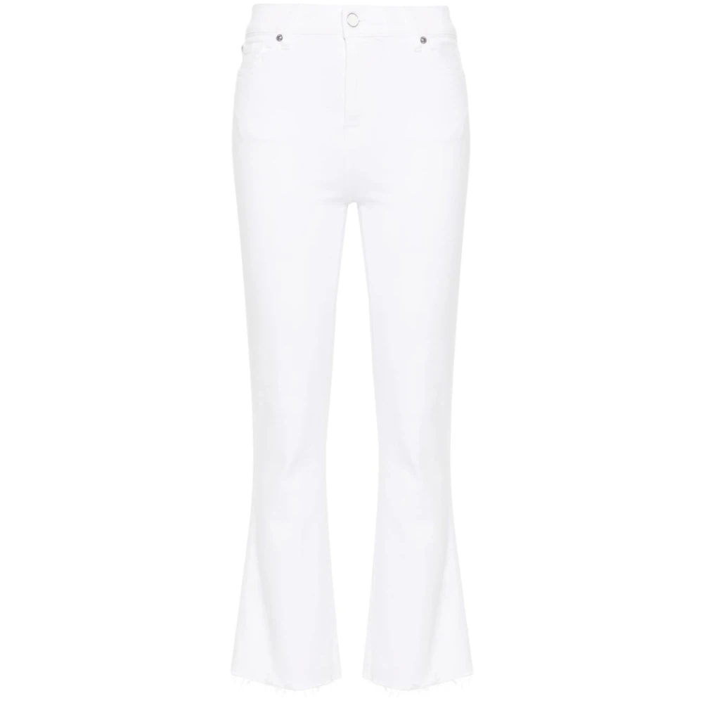 7 For All Mankind Slim Kick Bootcut Jeans White Dames