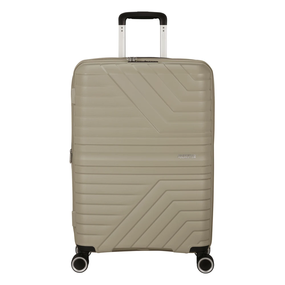 American Tourister Beige Cabin Bags, Unisex, One Size, Flytwist Spinner Luggage And Trolley