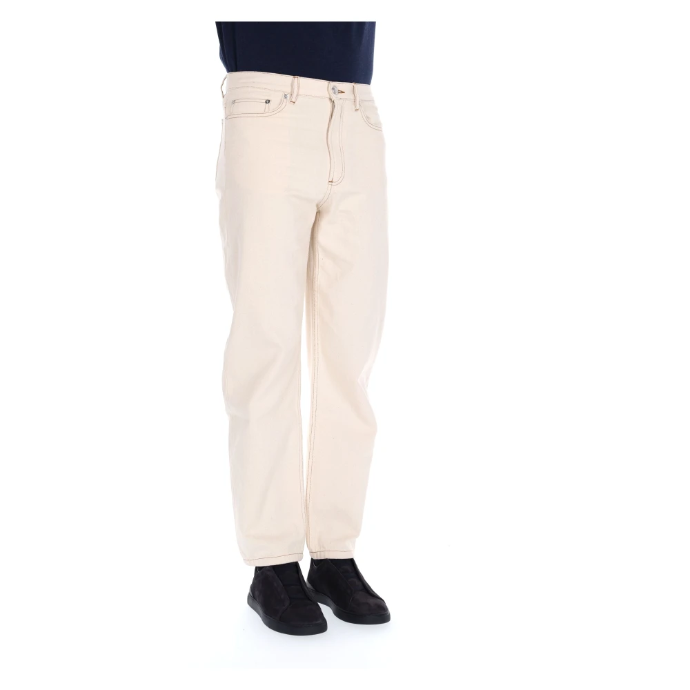 A.p.c. Jeans Straight Bleu Beige Heren