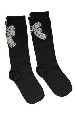 chaussettes-noires-en-tricot-avec-cristaux-et-fleurs