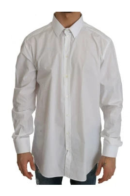 Exklusivt Vitt Slim Fit Skjorta