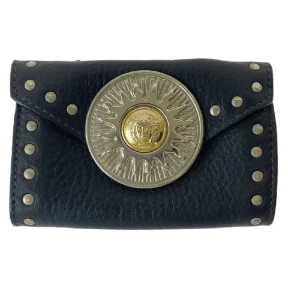 Versace Pre-owned Leather shoulder-bags Black Dames