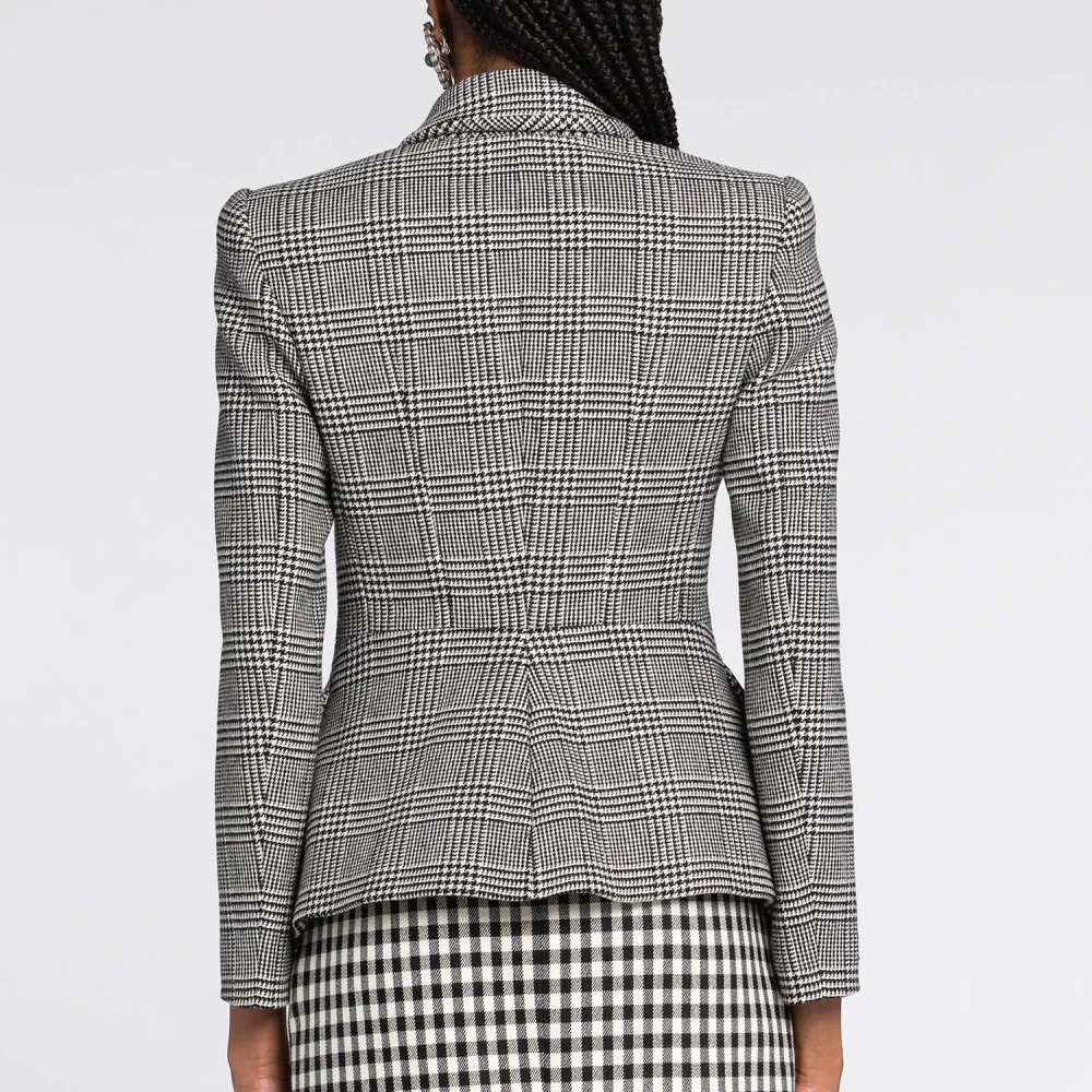 Roberto Cavalli Blazer met Slim Fit en Revers Black Dames