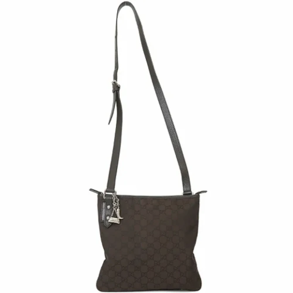 Gucci Vintage Pre-owned Nylon gucci-bags Brown Dames