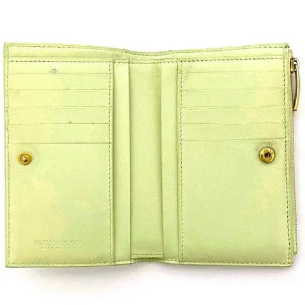 Bottega Veneta Vintage Pre-owned Leather wallets Green Dames