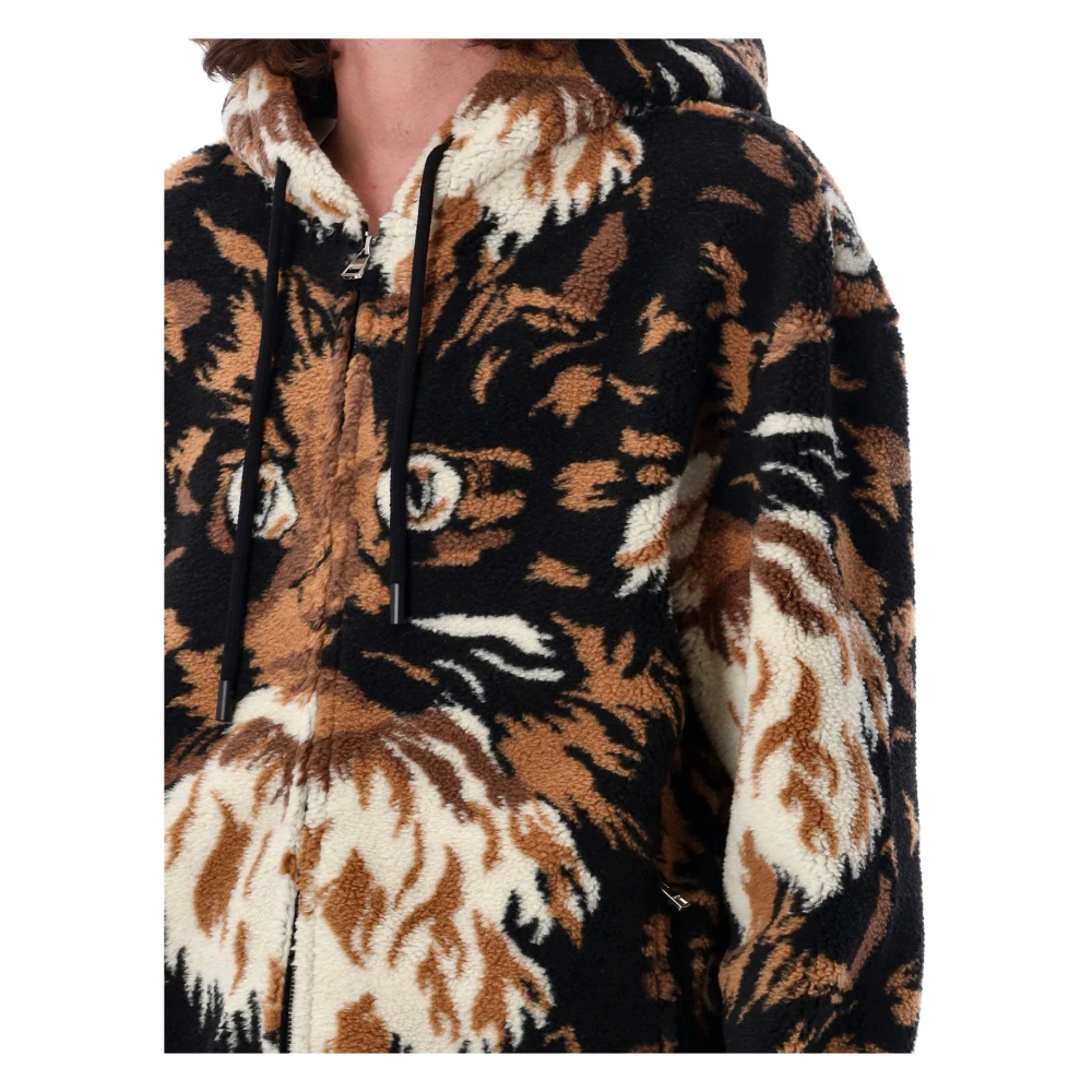 JW Anderson Grafische Hoodie Jas Bruin Multi Multicolor Heren