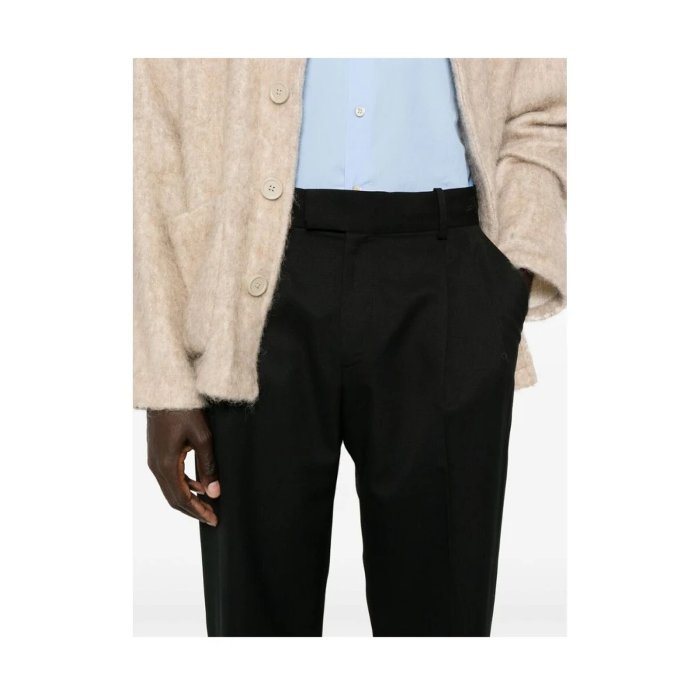 Drole de Monsieur Zwarte keperstof geborduurd logobroek Black Heren