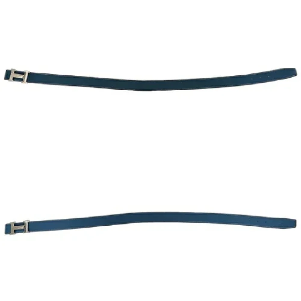 Hermès Vintage Pre-owned Leather belts Blue Dames