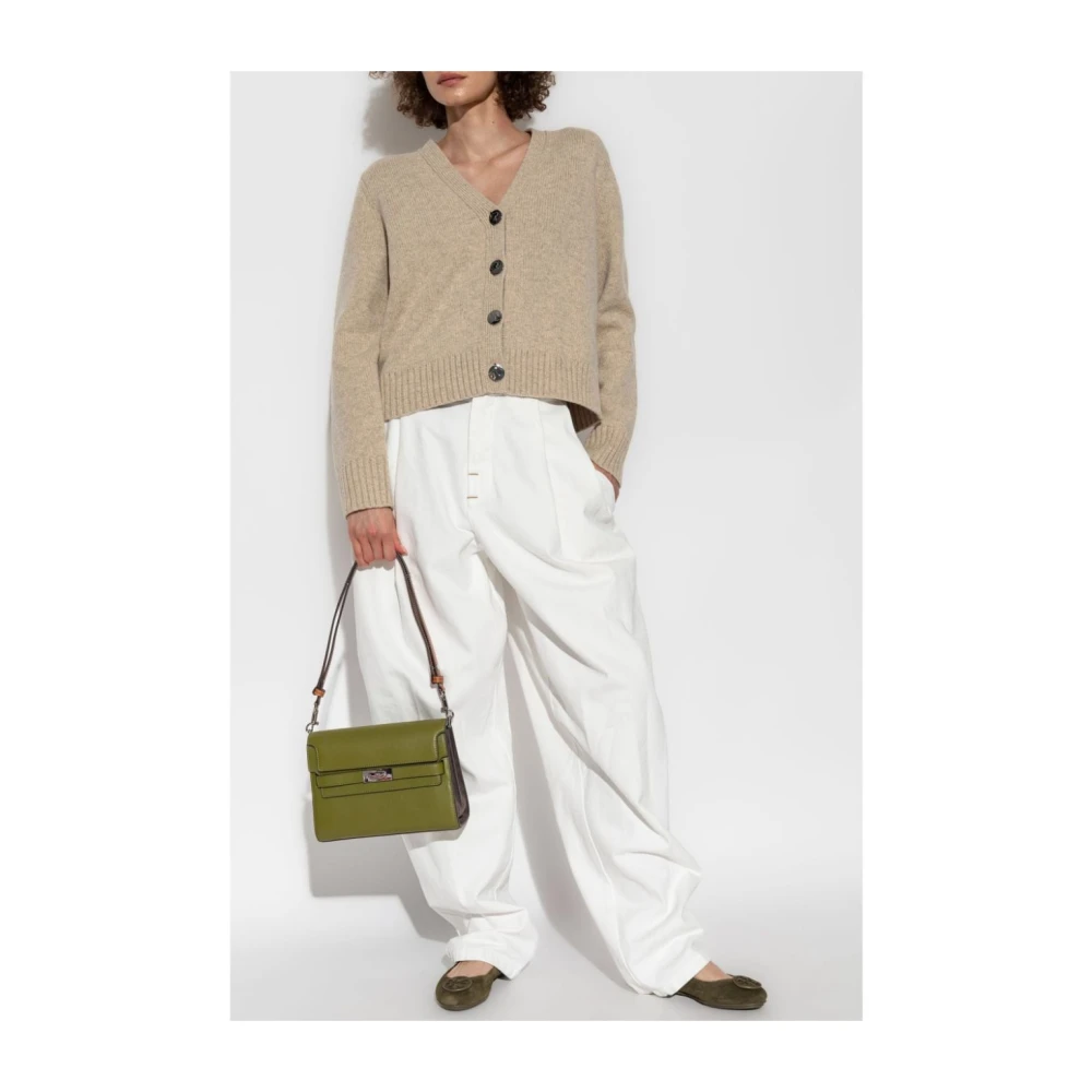 TORY BURCH Beige Wol V-Hals Trui Beige Dames
