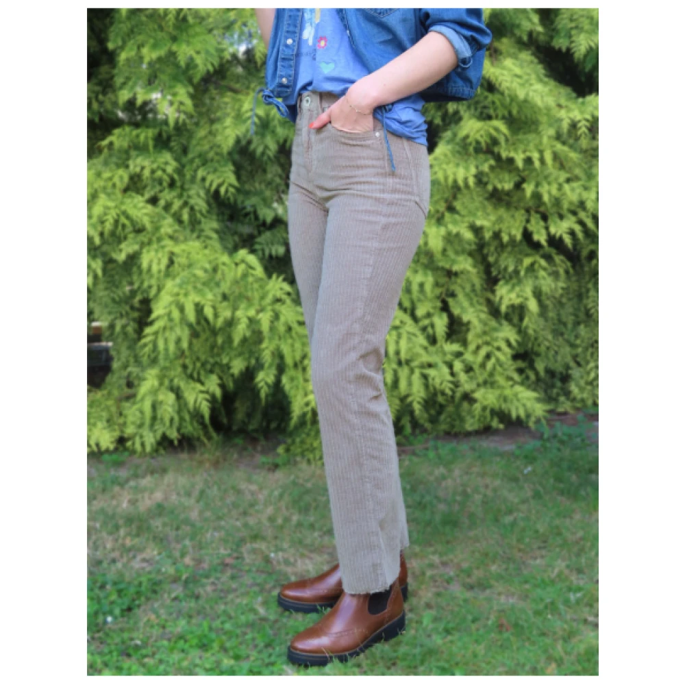 Denim Studio Salomé Corduroy Broek Beige Dames