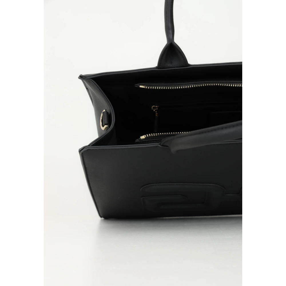 Gaëlle Paris Zwarte Shopper Tas met Gouden Rits Black Dames