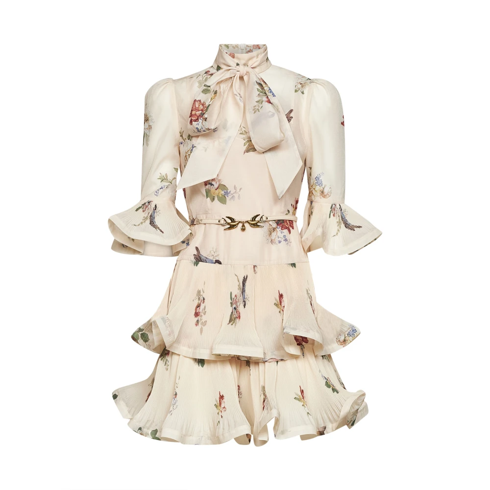 Zimmermann Donna Multicolor - Mini Abito Plissettato Con Maniche - Dresses - E - M