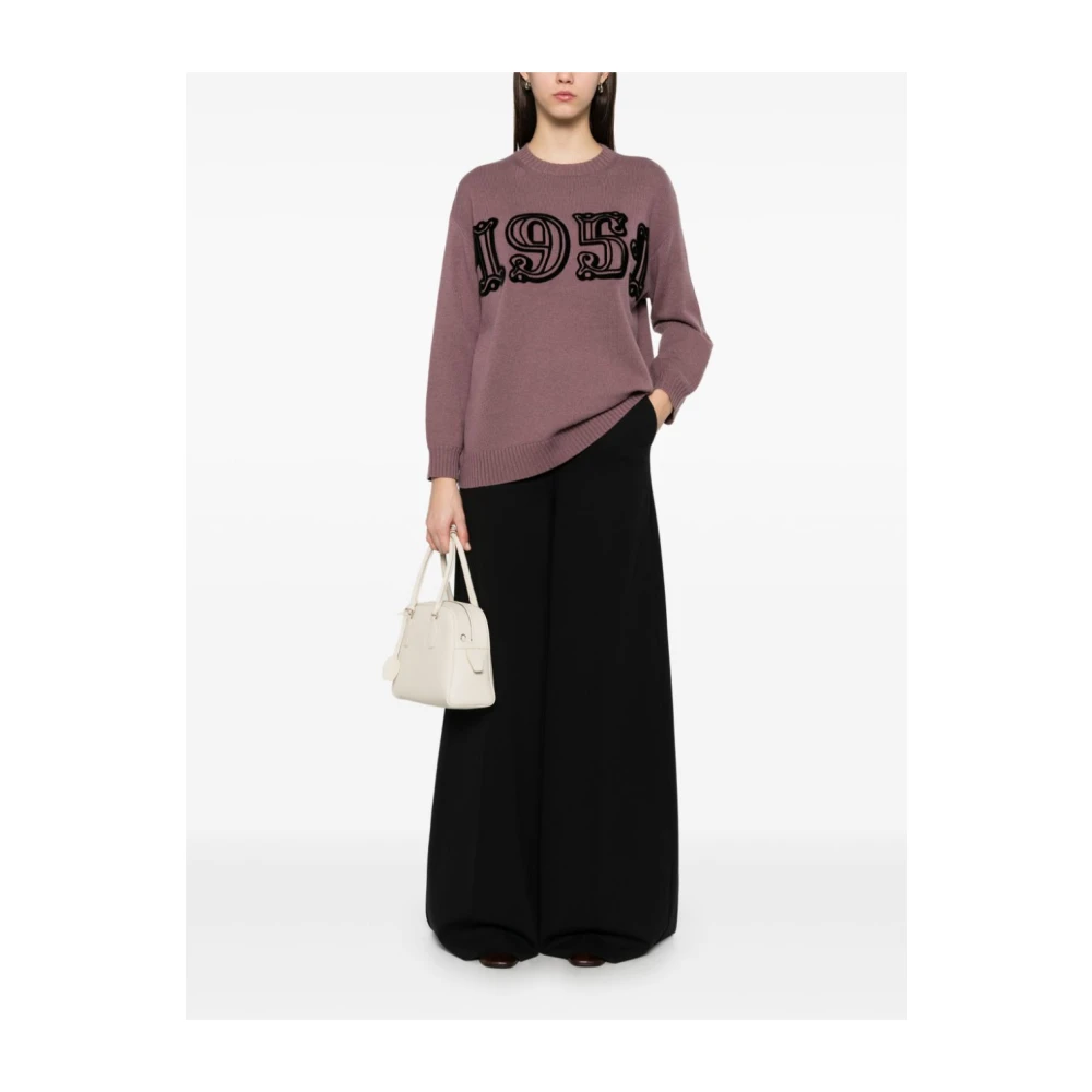 Max Mara Zwarte Broek met Verborgen Sluiting Black Dames