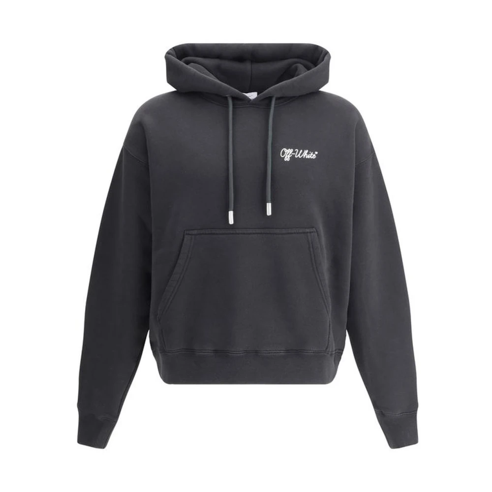 Off White Monogram Print Skate Hoodie Black, Herr