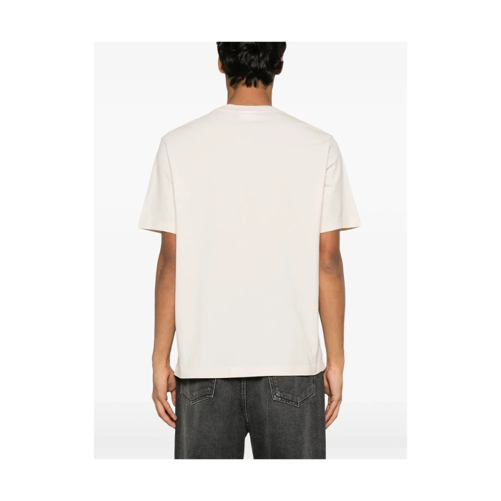 Maison Kitsuné Beige Crew Neck Short Sleeve T-shirt Beige Heren