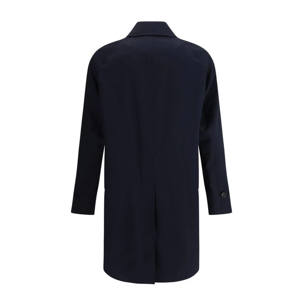 Burberry Klassieke Katoenen Jas met Geruite Voering Blue Heren