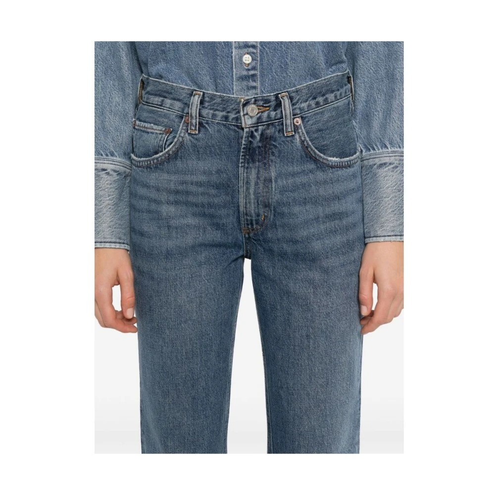 Agolde Lichtblauwe Regeneratieve Katoenen Denim Jeans Blue Dames