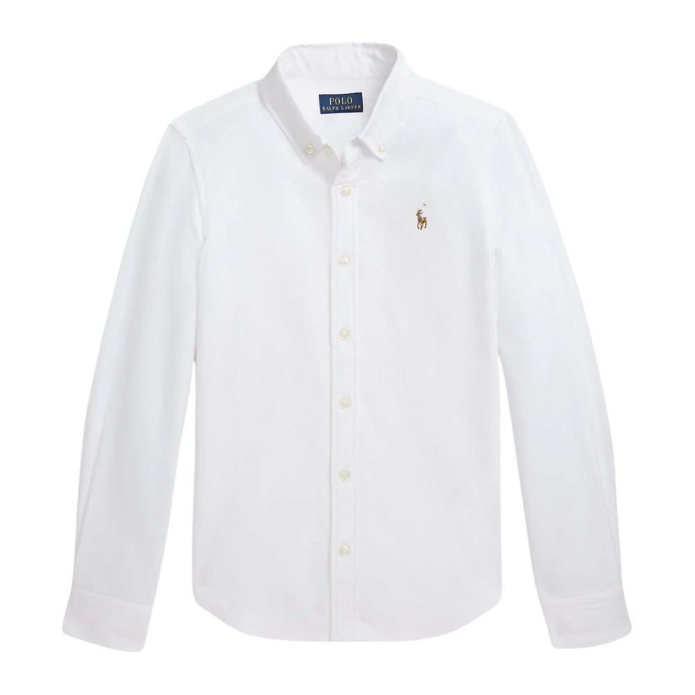 Polo Ralph Lauren Unisex Kids White Kids Shirts, 10 Y, Cotton Shirt With Logo