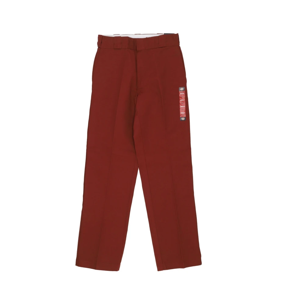Dickies Men's Red Brick Work Trousers Straight Leg - Straight Trousers - W34 L32 - Trousers