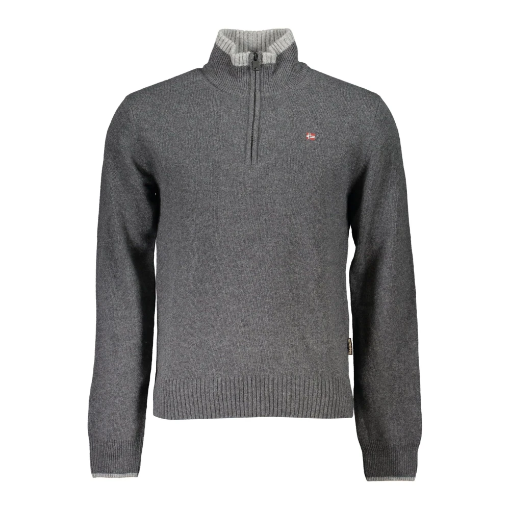 Napapijri Men's Gray Turtlenecks, 2XL, Jumper Grey Long Sleeve