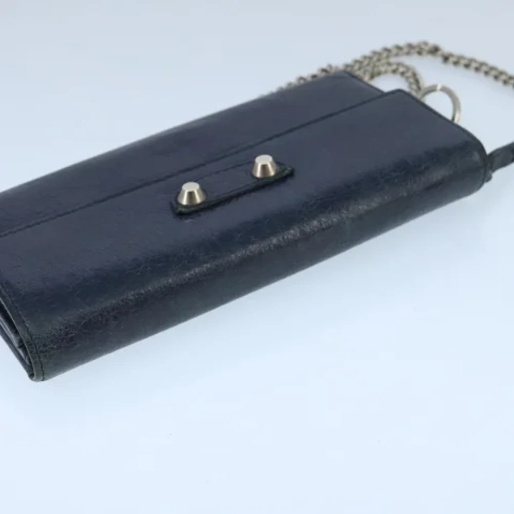 Balenciaga Vintage Pre-owned Leather wallets Blue Dames