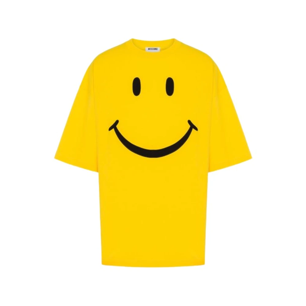 Moschino T-Shirts, Unisex, 2XL, Cotton Jersey T-Shirt Smiley® Yellow