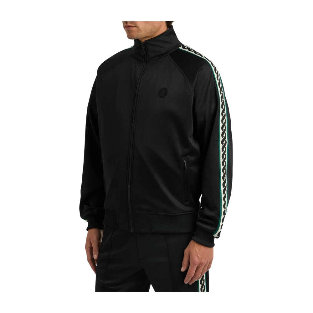 Drole De Monsieur Men's Black Sporty Tracksuit Jacket - Zip-Throughs - S - Sweatshirts & Hoodies
