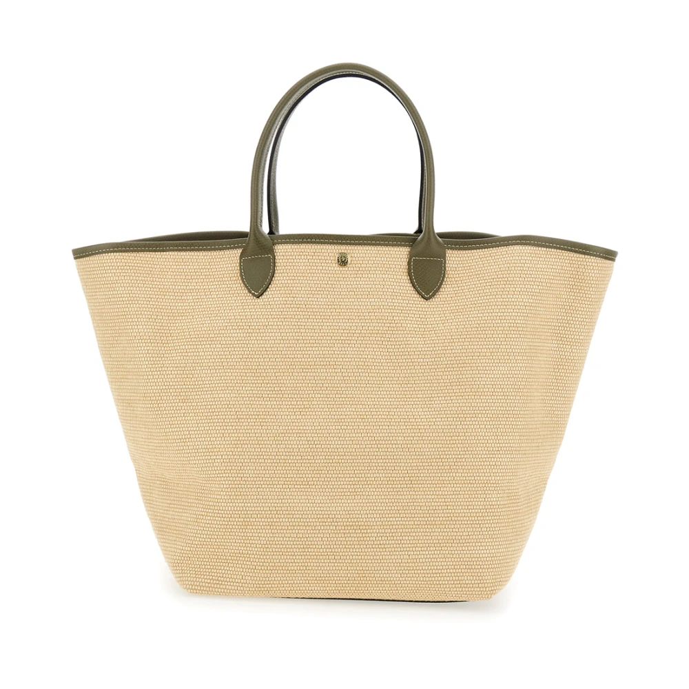 Longchamp Groene handtas met logo in reliëf Green Dames