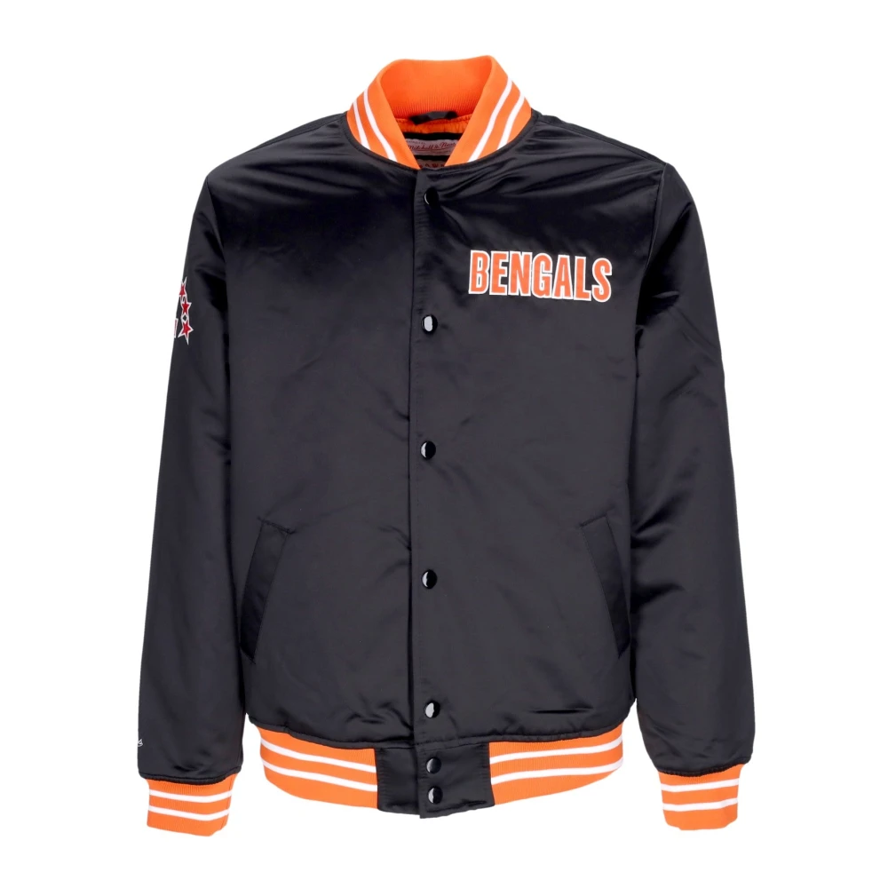 Mitchell & Ness Men's Black Nfl Bomber Jacket Cincinnati Bengals Celebration
