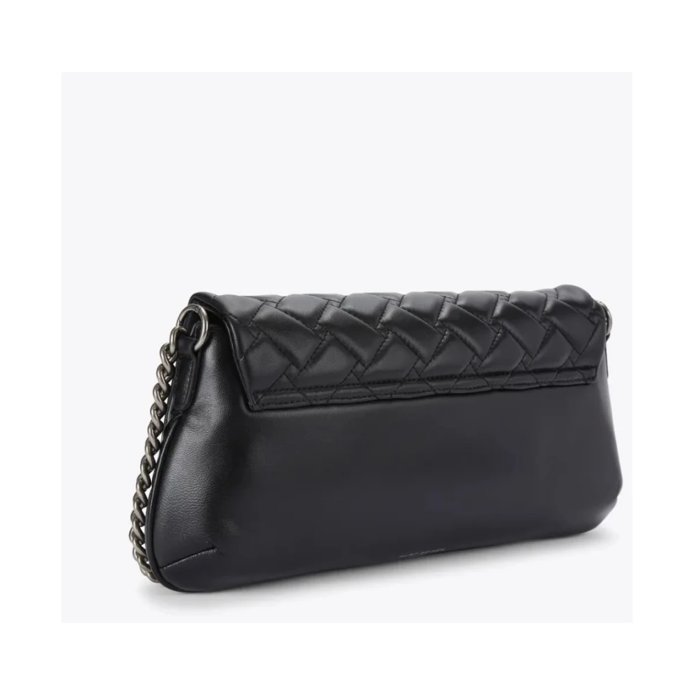 Kurt Geiger Leren Schoudertas Lang Model Black Dames