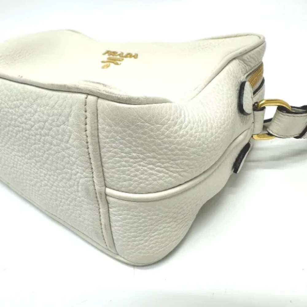 Prada Vintage Pre-owned Leather prada-bags White Dames
