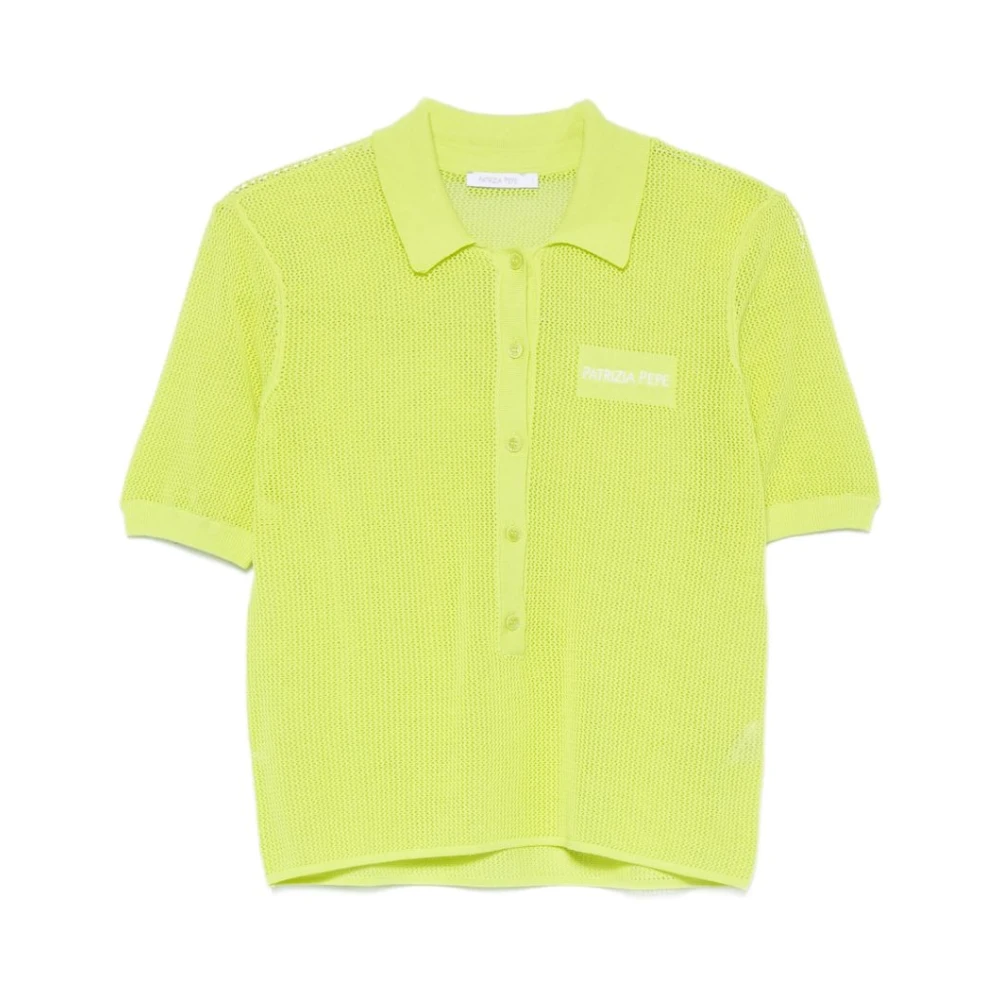Patrizia Pepe Women's Green Polo Shirts, Xs, Knit Polo