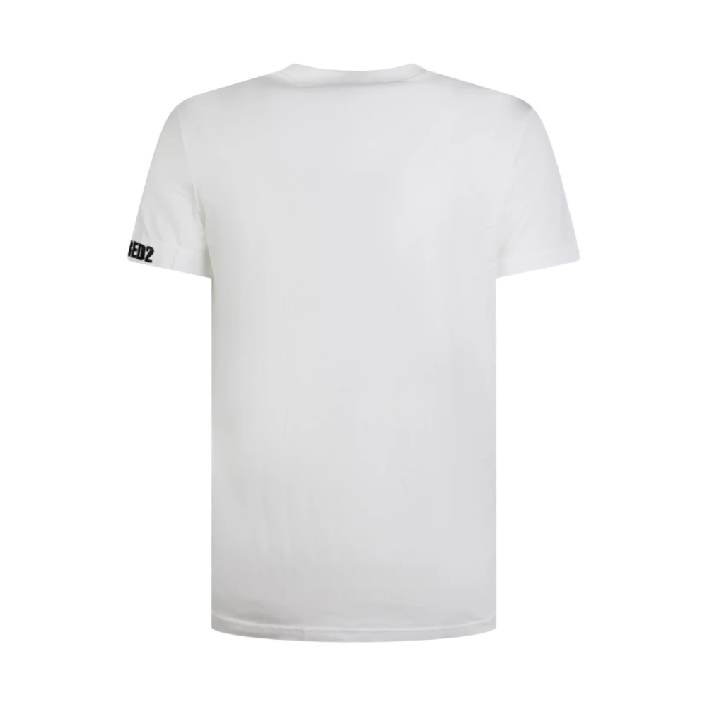 Dsquared2 95%Co 5%Ea T-Shirt White Heren