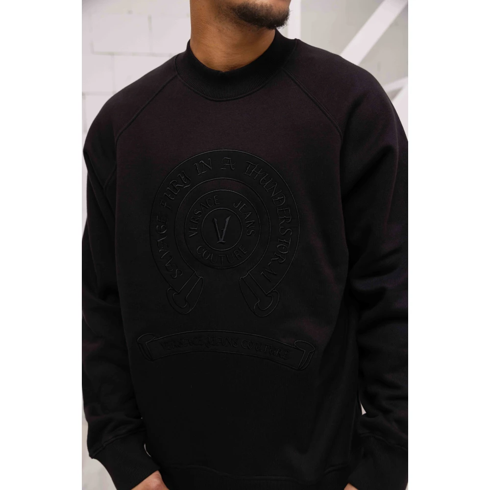 Versace Jeans Couture V-Emblem Sweater Heren Zwart Black Heren