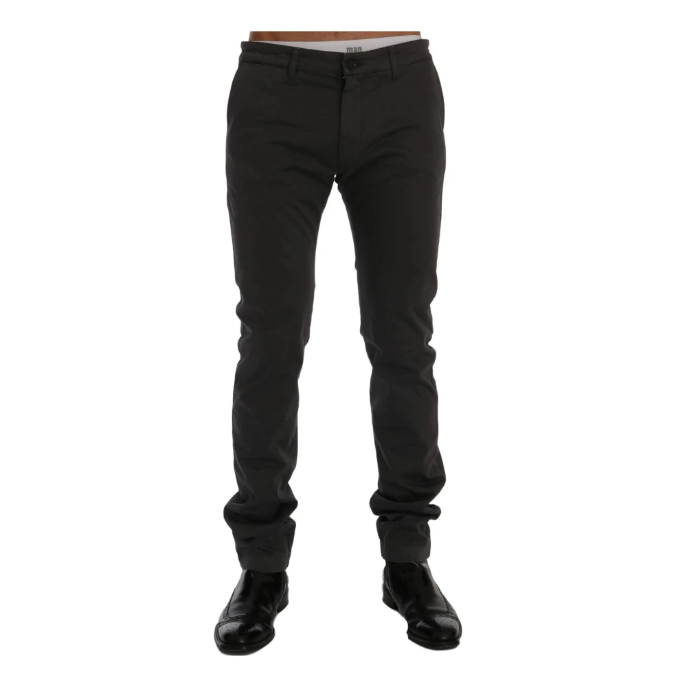 Gianfranco Ferré Grijze Katoenen Stretch Slim Fit Broek Gray Heren