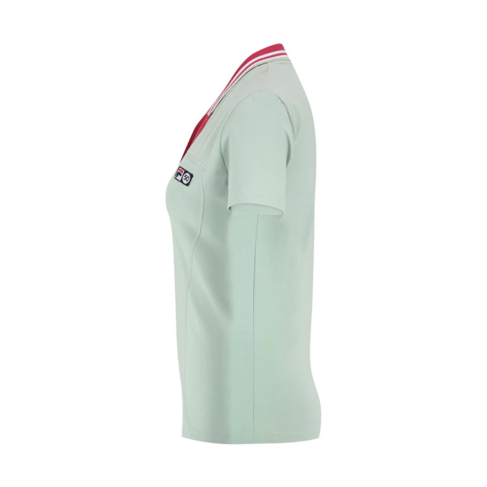 Fila Polo Shirt van Polyester Katoenmix Green Dames