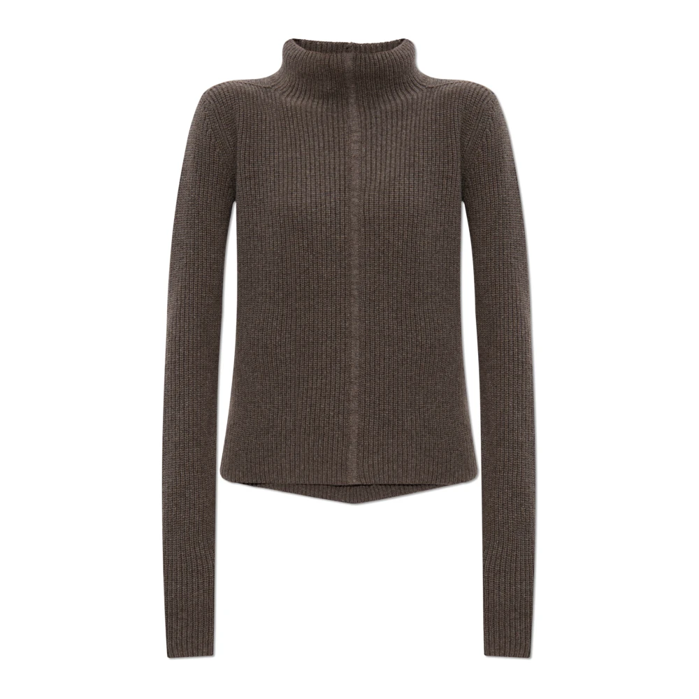Rick Owens Headon Zip Sweater Brown Dames